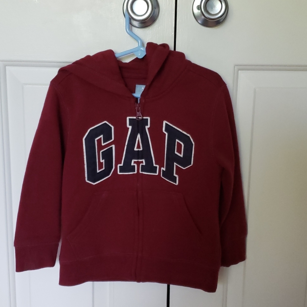 Baby gap burdendy zip up hoodie